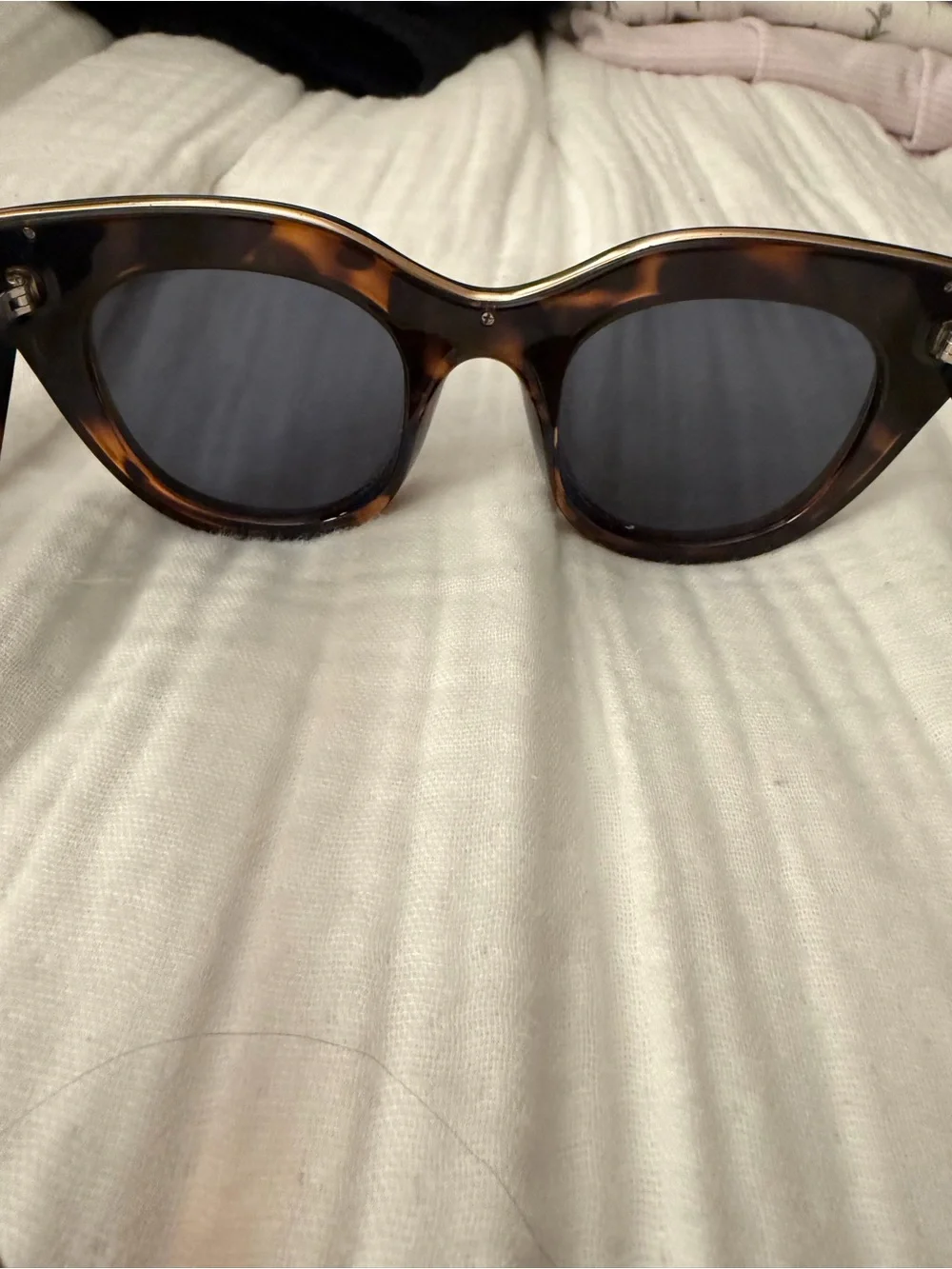 Le spec air heart Oversized Cat-Eye Tortoiseshell Sunglasses - Women